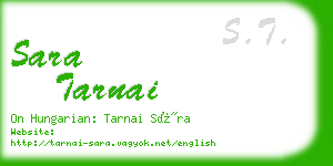 sara tarnai business card